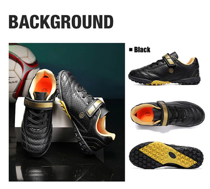 Children's Boys Low-Top Football Shoes Summer Breathable Sport Training Sneakers Outdoor Youth Turf Soccer Shoes