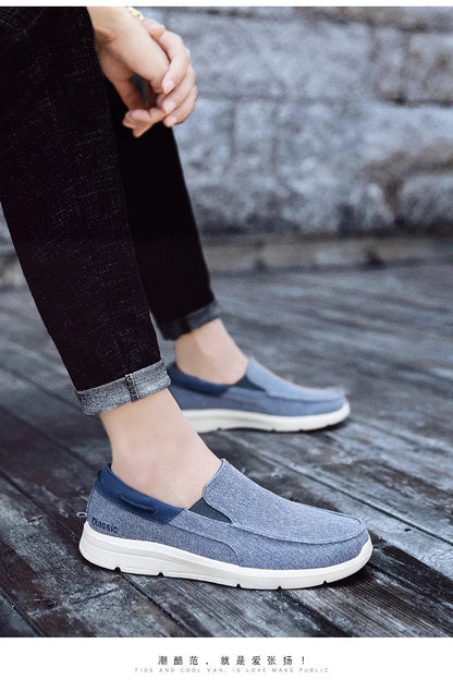 Mocassins Para Homens Sapatos Outono Novo Masculino Sapatos de Lona Clássicos Sapatos de Lazer Confortáveis Tênis Respiráveis Para Homens Mocassins