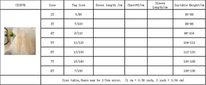 Summer Dresses Girls' Elegant Dress Girl Baby Bubble Sleeve Mesh Sequin Dress Temperament Princess Party Short Sleeve Dress