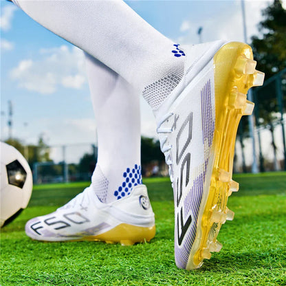 F50+ High Quality Mens Football Boots Boys Training Studded Fast Soccer Cleats Outdoor Non Slip Football Shoes Chuteira Campo