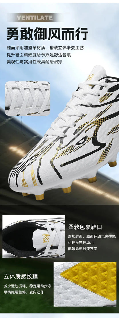 Soccer Shoes Child Football Shoes Outdoor Non-Slip Futsal Shoes Kids Sneakers Boys Low-cut Lightweight Children's Sports Shoes