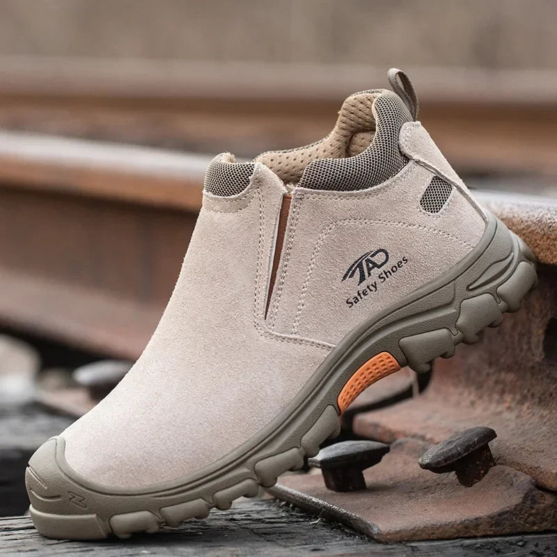 Low Cut Welding Safety Boots for Men Anti-smashing Construction Work Shoes Puncture Proof Indestructible Shoes Safety Work Boots