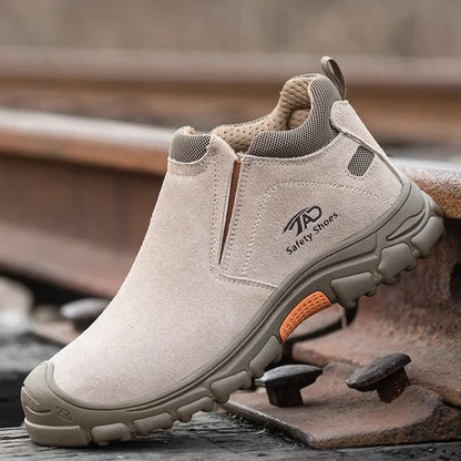 Low Cut Welding Safety Boots for Men Anti-smashing Construction Work Shoes Puncture Proof Indestructible Shoes Safety Work Boots