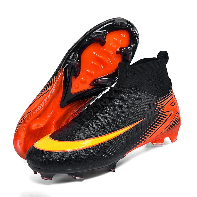 New Men Football Boots Kids Ankle Cleats Grass Soccer Shoes Futsal Indoor Sport Match Training TF/FG Hot-selling High-quality