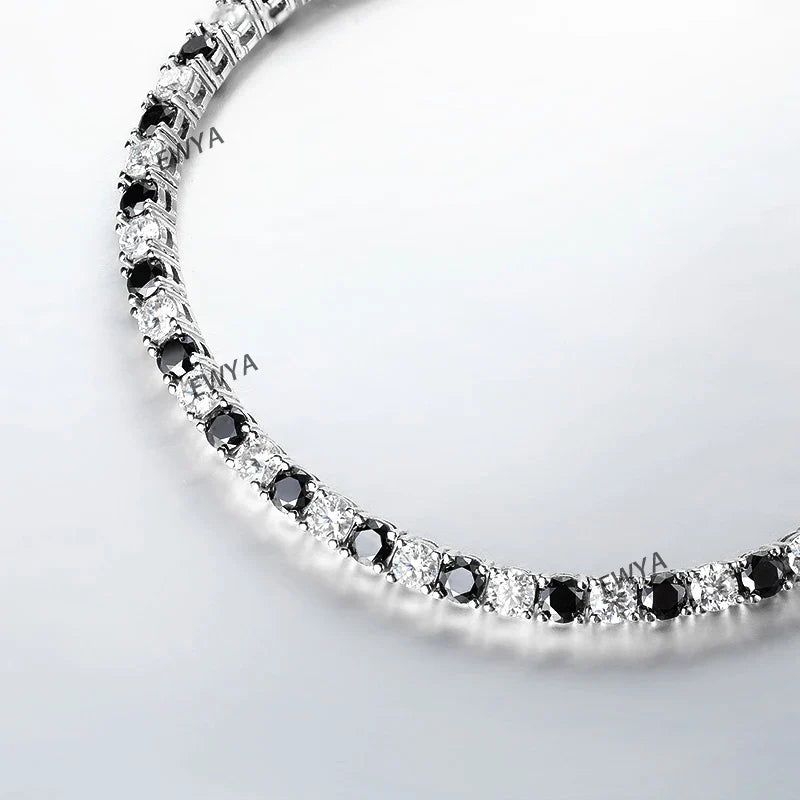 Full 3/4/5/6.5MM D Color Blue Green White Moissanite Tennis Bracelet for Men Women S925 Silver All Diamond Link Bracelets