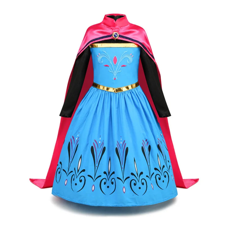 Girl Princess Dress Halloween 2026 Cosplay Party Costume Snow Queen Princess Clothes Children Outfit