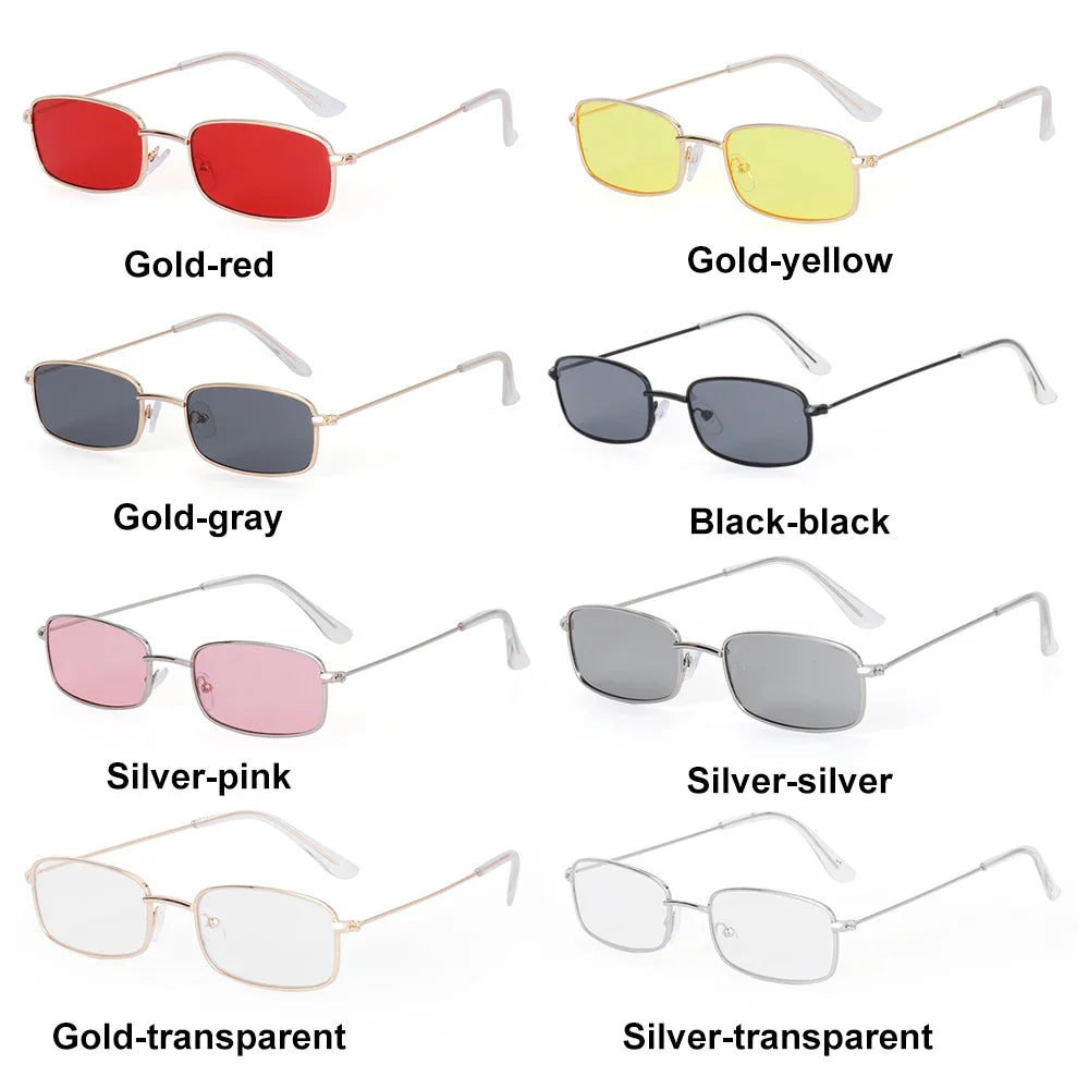 Summer Retro Small Oval Sunglasses Ladies Vintage Shades Cat Eye Sun Glasses Men Women Rectangular Eyeglasses Protection 400UV