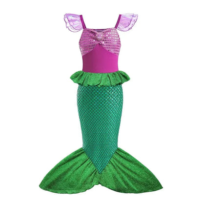Kids Princess Costume Children Elsa Anna Halloween Dress Girl Cinderella Snow White Dress Rapunzel Mermaid Pageant Disguise