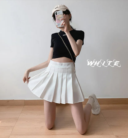 Mini Skirts Womens 2025 Summer Japanese School Pleated Skirts High Waist Kawaii Cute Pink Plaid Skirt Uniform Harajuku Jupe