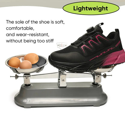 Womens Safety Shoes Steel Toe Sneaker Sport Work Safety Boots Puncture Proof Work Shoes Anti-smash Indestructible Ankle Boots