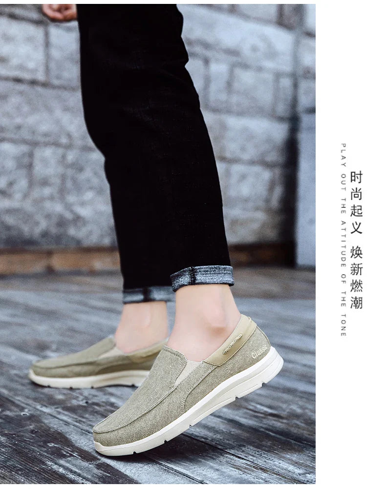 Mocassins Para Homens Sapatos Outono Novo Masculino Sapatos de Lona Clássicos Sapatos de Lazer Confortáveis Tênis Respiráveis Para Homens Mocassins