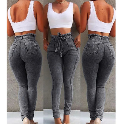 High Waist Jeans For Women Slim Stretch Denim Jean