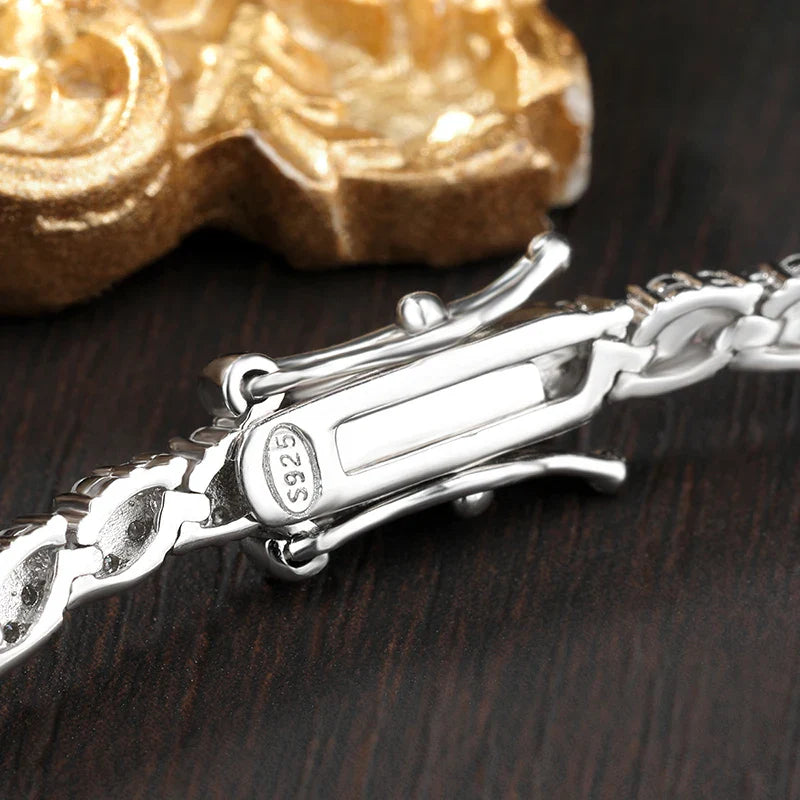 GRA Certified Full Moissanite Tennis Bracelets for Women Men Sparkling S925 Silver Party Wedding Bangles Jewelry Gifts