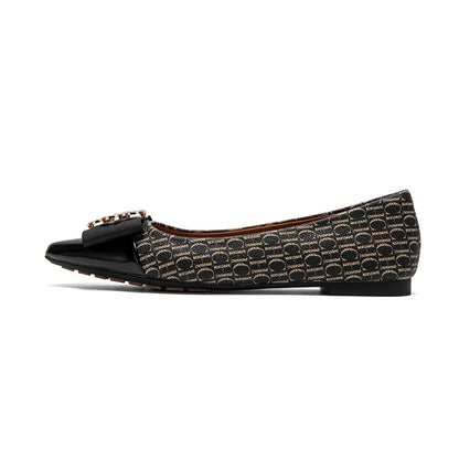 Flat Shoes 2025 Women's  New Pointed Shoes Bow Flat Shoes Woman Commuter