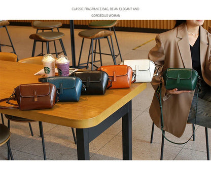 Women's Small Phone Bag Fashionable Oil Wax Cowhide Leather Handbag Versatile and Simple Shoulder Bag High Quality Crossbody Bag