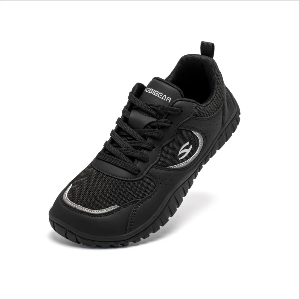Unisex Wide Toe Sneakers Comfortable Walking Shoes Lace Up Outdoor Travel Breathable Sneakers