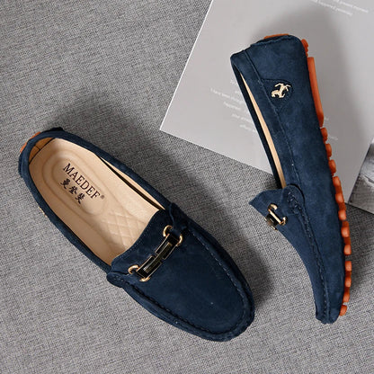 Men Fashion Luxury Leisure Leather Loafers Shoes Slip on Soft Comfortable Non-slip Driving for Men
