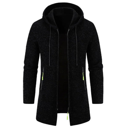 Men's Hoodies SpringAutumn CasualSolid Hooded Zip-Up Sweatshirts LongSleeve Knit Hoodie Men Sweatshirt Streetwear Hoody Cardigan