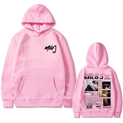 Rapper Milo J 111 Album Graphic Hoodie Men Women Hip Hop Fashion Oversized Hooded Sweatshirt Men's Casual Fleece Cotton Hoodies