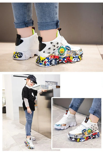 Spring Fall Kids Shoes Boys Girls Child Sneakers High Quality Casual Sports Tennis Flats Winter Outdoor Running