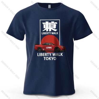 Liberty Walk Tokyo Printed Men's T-Shirt 100% Cotton Oversized Stylish Graphic Tees for Women Tops Tees Casual Streetwear