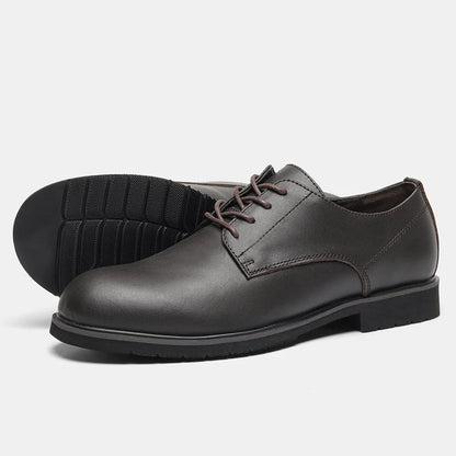 Genuine Leather Men Derby Shoes Ultralight Comfortable fashion Men Casual shoes Black Men Leather Shoes #KD6675