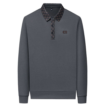 High quality brand long sleeved men's polo shirt autumn fashion personality collar and Z-letter badge design casual Paul T-shirt