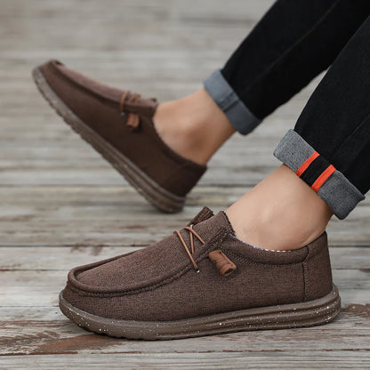 Plus Size Men's Solid Color Breathable Slip On Classic Loafer Shoes Comfy Casual Durable Lightweight Walking Shoes