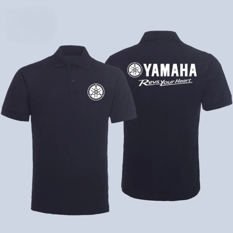 2025 New Hot Fashion Yamaha Locomotive T-shirt Men's Stand-up Collar POLO Shirt T-shirt Bottoming Shirt Cycling Clothes