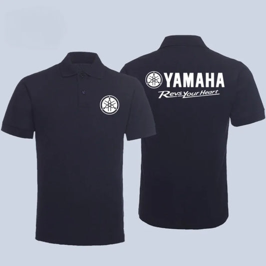 2025 New Hot Fashion Yamaha Locomotive T-shirt Men's Stand-up Collar POLO Shirt T-shirt Bottoming Shirt Cycling Clothes