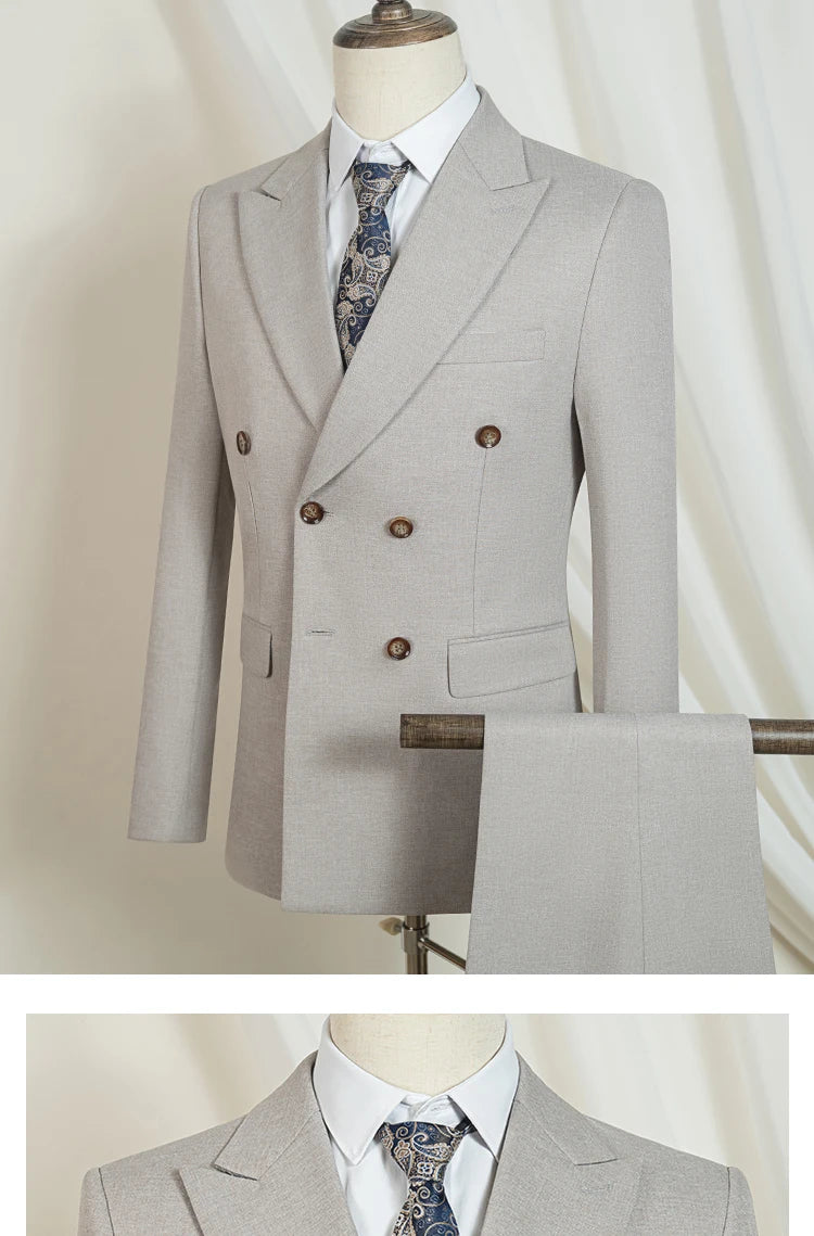 Elegant Man Suit 2 piece set Modern Wedding Party outfit Suits for Men Stylish Business office suit banquet attire