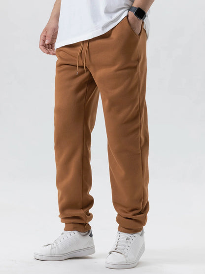 Mens Casual Pants Autumn Winter Fleece Sweatpants Men Joggers Elastic Waist Sport Casual Trousers Baggy Fitness Gym Clothing