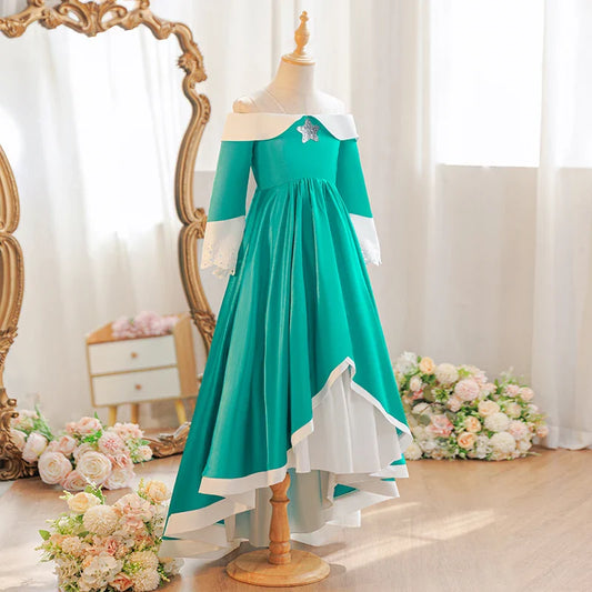 Summer Green Rosalina Dress Girls Costume 2026 Girls princess elegant Gown Children Birthday Party Carnival Fancy Outfit