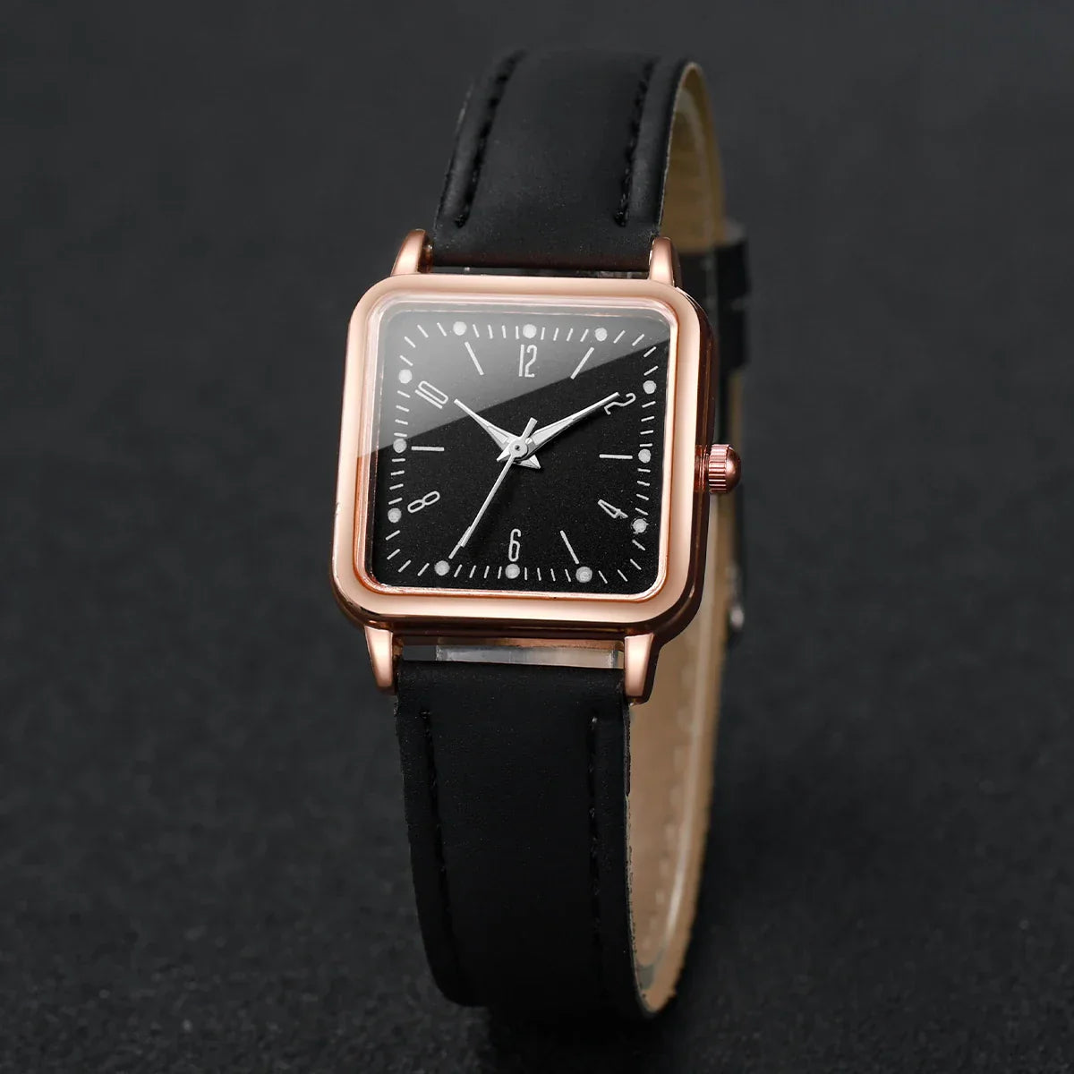 Fashion Square Women Watches Casual Leather Strap Ladies Wristwatches Clock Gift Reloj Mujer