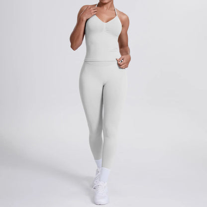2 Piece Yoga Clothes Women Tracksuit Athletic Wear Pilates Fitness Suit Gym Workout Push Up Clothes Sports Bra Leggings Suit