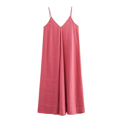 Red Slip Maxi Dress Women Sexy Backless Long Dresses for Woman Summer Beach Female Dress Draped Party Dresses Women