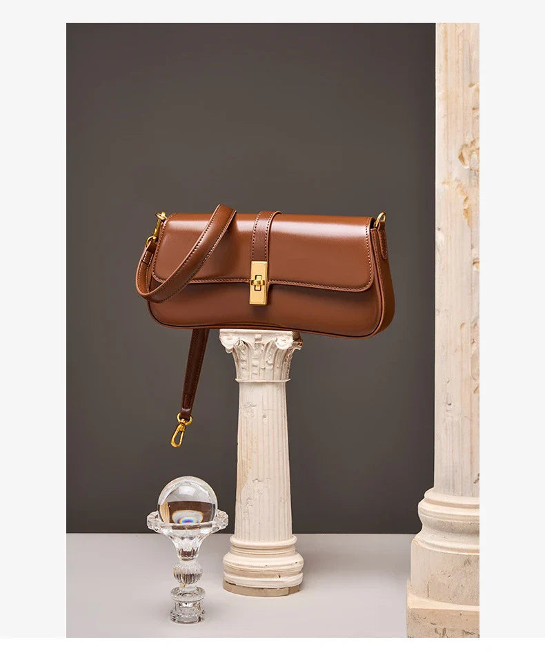 Women Genuine Leather Shoulder Bag Female Fashion Handbag Totes Small Underarm Bag Casual Daybag Mini Purse -KG1313
