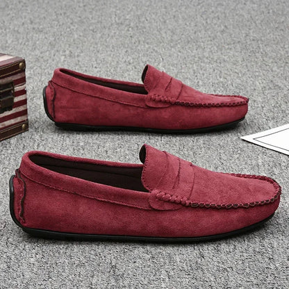 Fashion Suede Men Casual Shoes Breathable Comfort Slip-on Mens Driving Shoes Luxury Brand Men Loafers Mens Lazy Shoes Moccasins