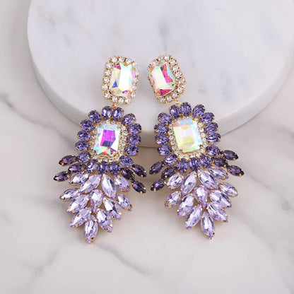 New Crystal Dangle Earrings For Women Rhinestone Earrings Weddings Ladies Party Fashion Jewelry Accessories Wholesale Gifts