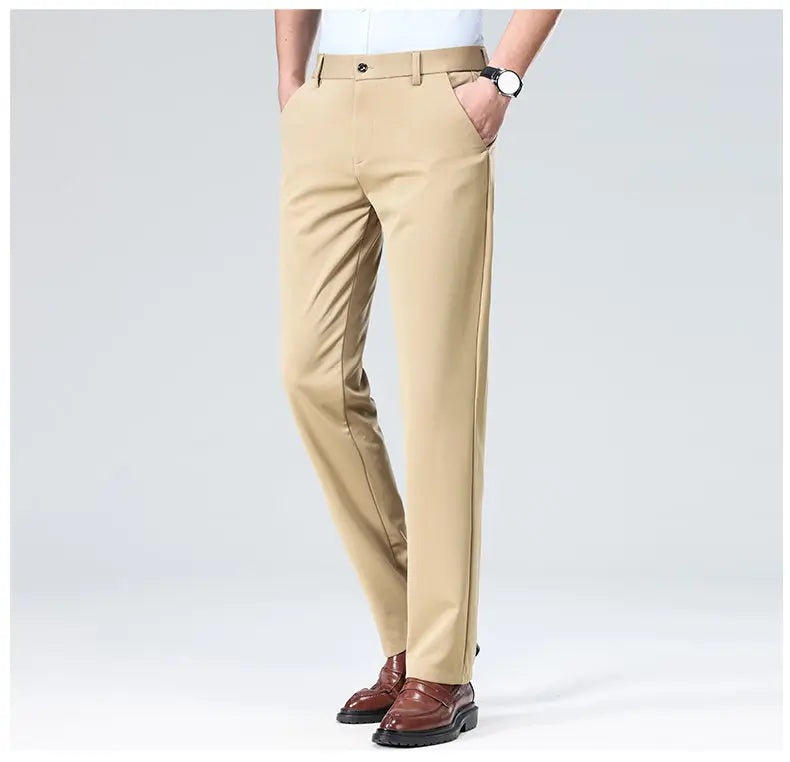 Four-Way Stretch Business Casual Pants for Men, Spring/Autumn Dress Pants, Men's Trousers, Formal Pants, Casual Elastic Dress Pa