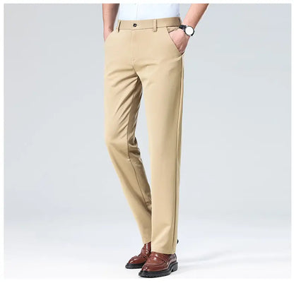 Four-Way Stretch Business Casual Pants for Men, Spring/Autumn Dress Pants, Men's Trousers, Formal Pants, Casual Elastic Dress Pa