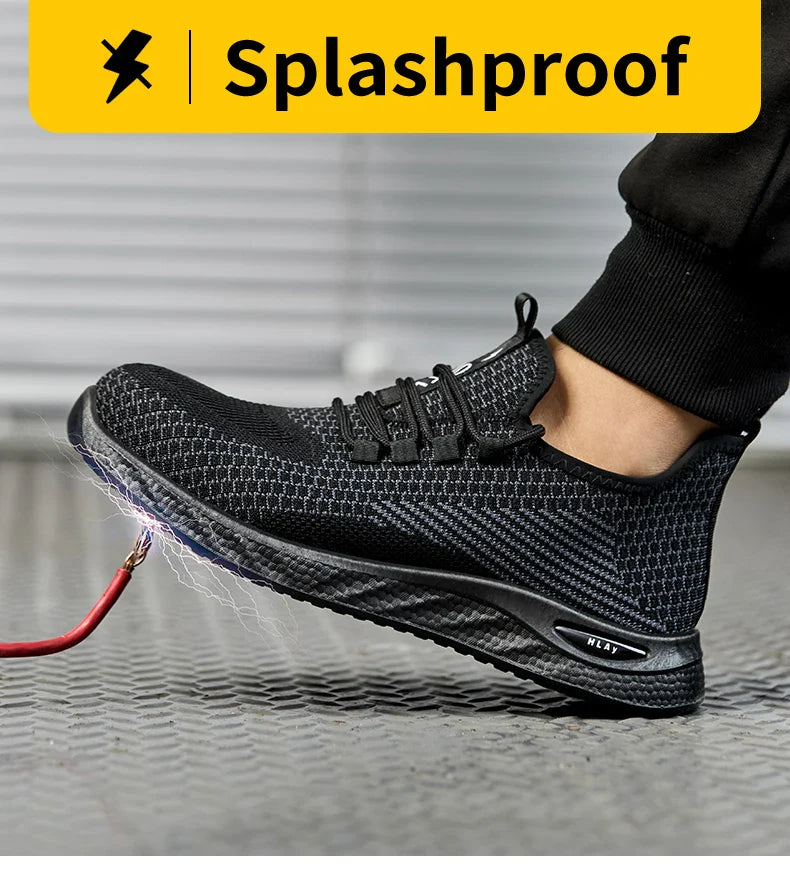 Men's safety shoes, breathable work sports shoes, puncture and smash resistant work boots, safety protective shoesTactical Boots