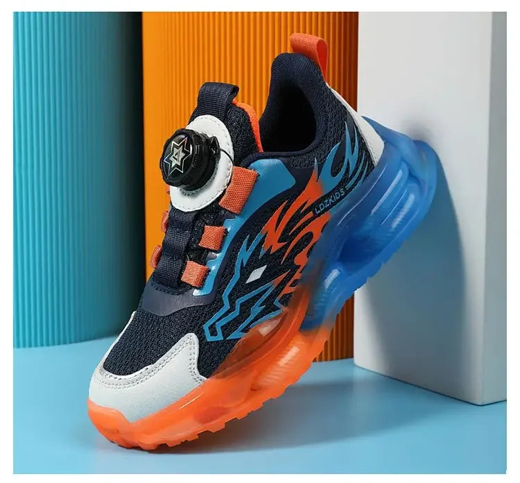 New Anti-skid Leather Kids Sneakers for Boys Running Walking Lightweight Casual Shoes With Fashion Dragon Pattern Size 28-39