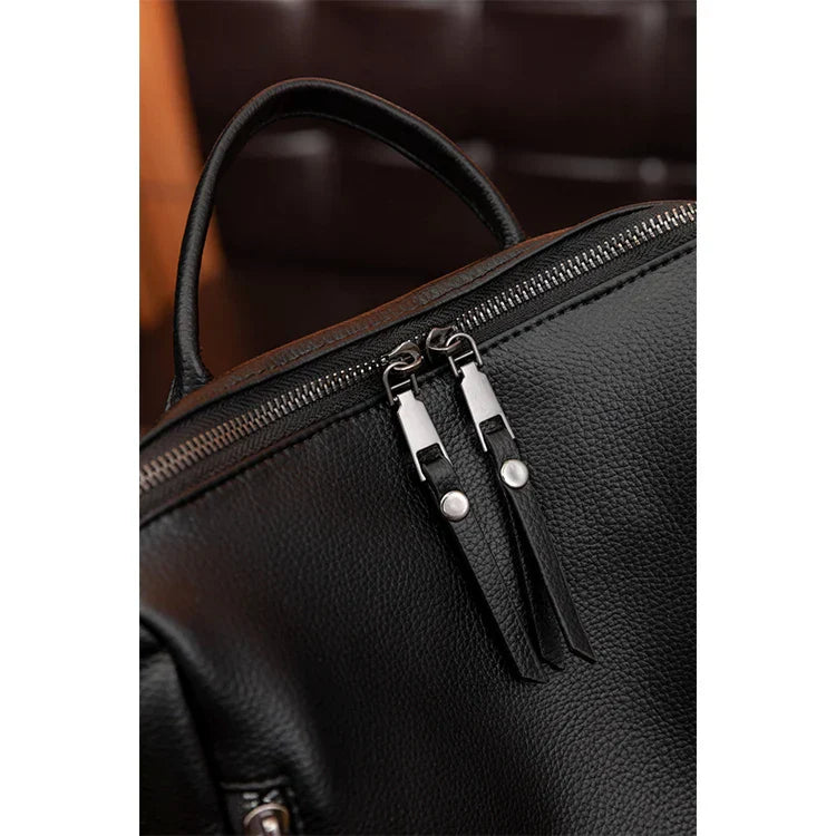 Large capacity retro style soft women's backpack, convertible shoulder bag, perfect for commuting and travel