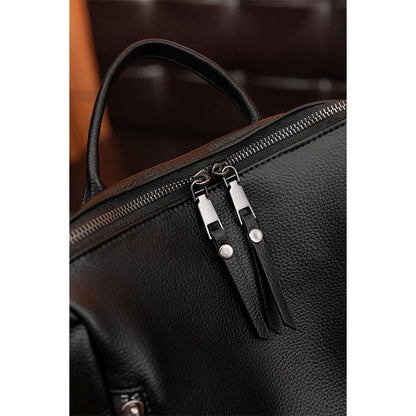 Large capacity retro style soft women's backpack, convertible shoulder bag, perfect for commuting and travel