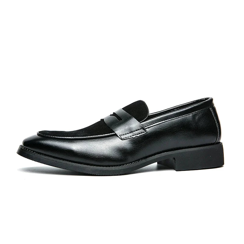 Mens Leather Designer Brand Casual Classic for Men Smile Breathable Office Loafers Formal Business Footwear Dress Shoes Flats 48