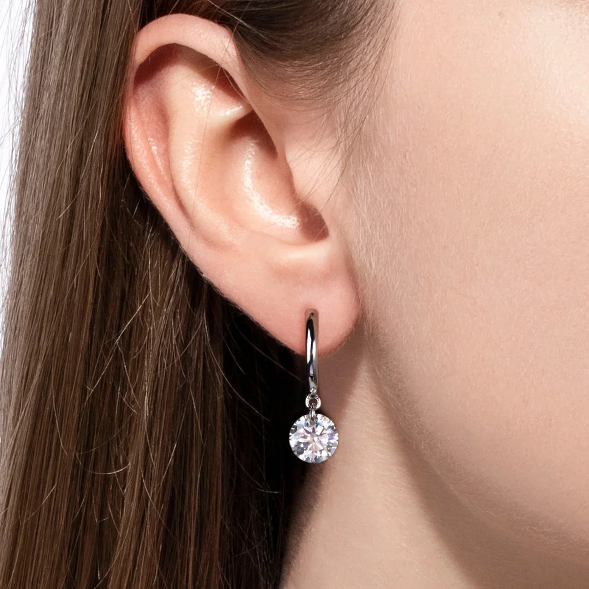 2cttw D Color Moissanite Drop Earrings 18K Gold Plated 925 Sterling Silver Classic Stud Earring Women Gifts Wholesale