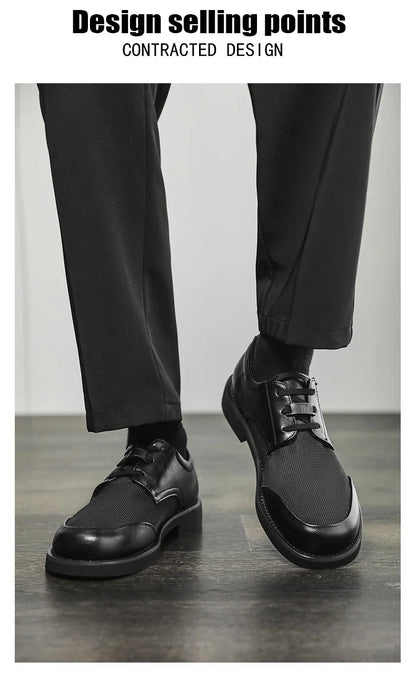 Summer New Leather Shoes Men's Business Hollow Holes Soft Bottom Men's Sandals Formal Wear Breathable Office Dress Shoes for Men