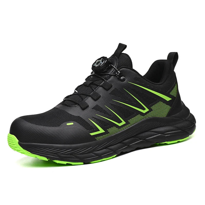 New Rotating Button Safety Shoes Men Security Protective Shoes Men Anti-smash Anti-puncture Work Shoes Fashion Men Sport Shoes