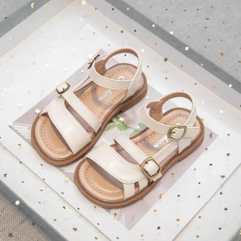 Children's Summer Sandals Hollow-out Woven Fashion Girls Beach Sandals Simple Fashion Kids Causal Flats Shoes Size 26-36